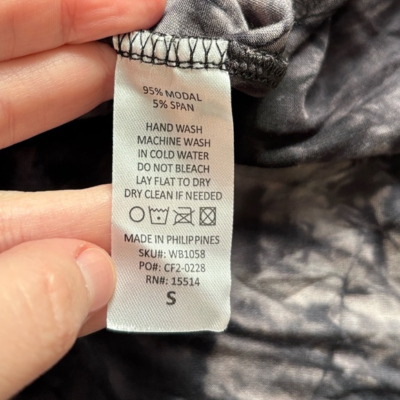 NWT Lock & Love Purple Black Tie Dye Maxi Skirt High Waist - Picture 4 of 5